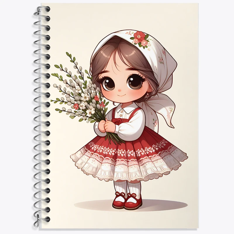 دفتر لغت 50 برگ خندالو طرح دخترانه بانمک کد F7616