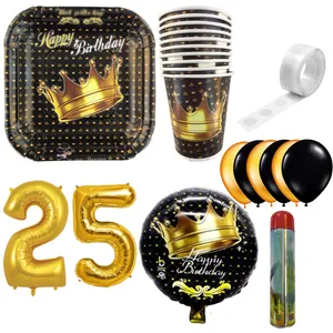 مجموعه 30 عددی تم تولد مستر تم طرح تاج کینگ کد 25