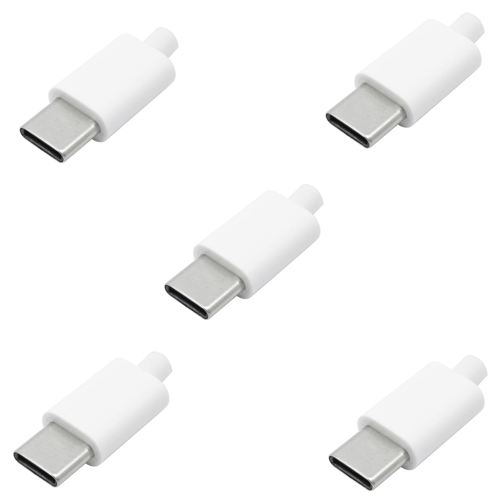 سوکت نری USB-C مدل 4Pin-white بسته 5 عددی