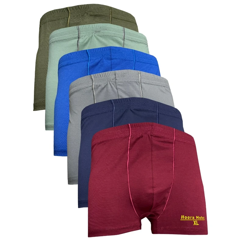 شورت نیم‌پا مردانه هورا مهر مدل SHP-SP06 بسته ۶ عددی