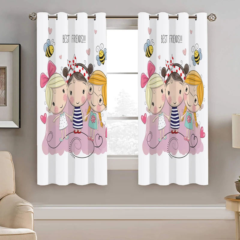 پرده نیروانا طرح کودک دختر مدل هازان کد 8549 سایز 140×200 سانتی متر