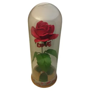 گلدان به همراه گل مصنوعی مدل Rose love