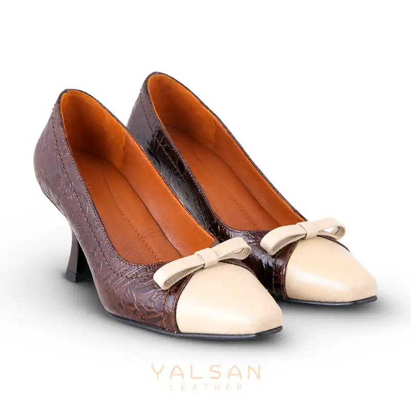 کفش زنانه چرم یلسان مدل کلوئه کد CLP-648-asl
