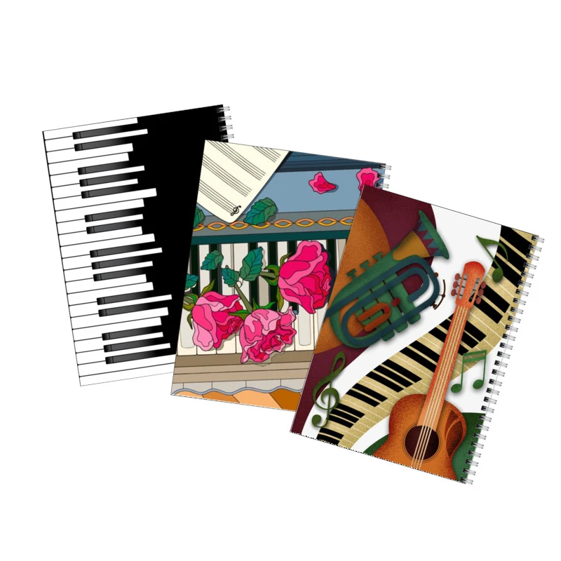 دفتر مشق 50 برگ بامبیلیپ طرح پیانو کد 89 مجموعه 3 عددی