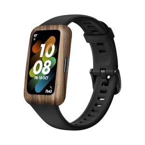 MAHOOT Light_Walnut_Wood Cover Sticker for Huawei Band 7 Smartwatch