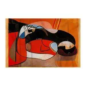 کاغذ کادو ترمه طراحان ایده مدل زن نشسته از پیکاسو کد art0312