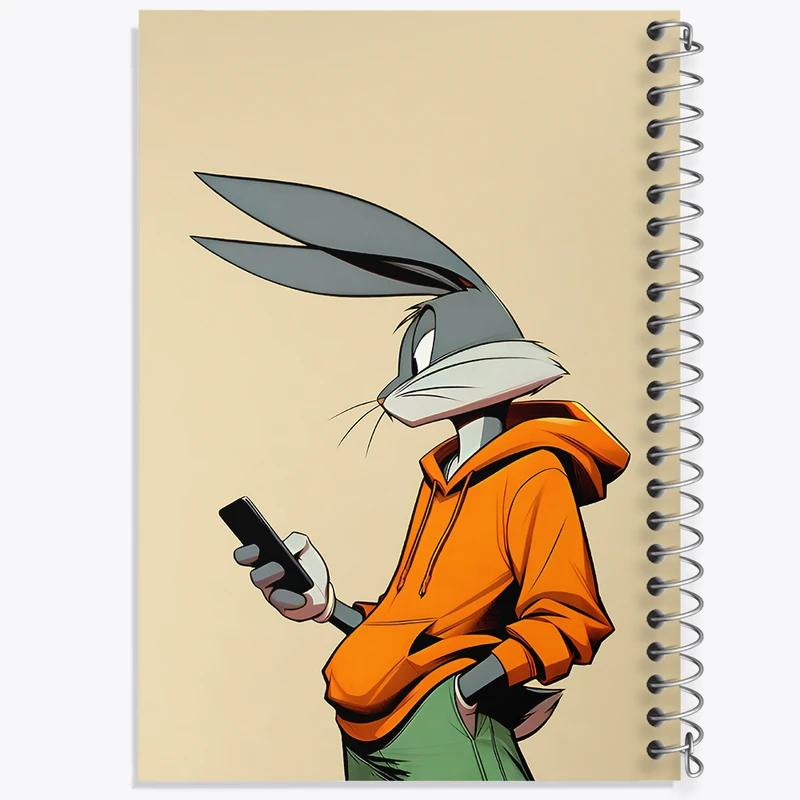 دفتر ژورنال نویسی 50 برگ خندالو مدل نقطه ای طرح باگز بانی کد N5756