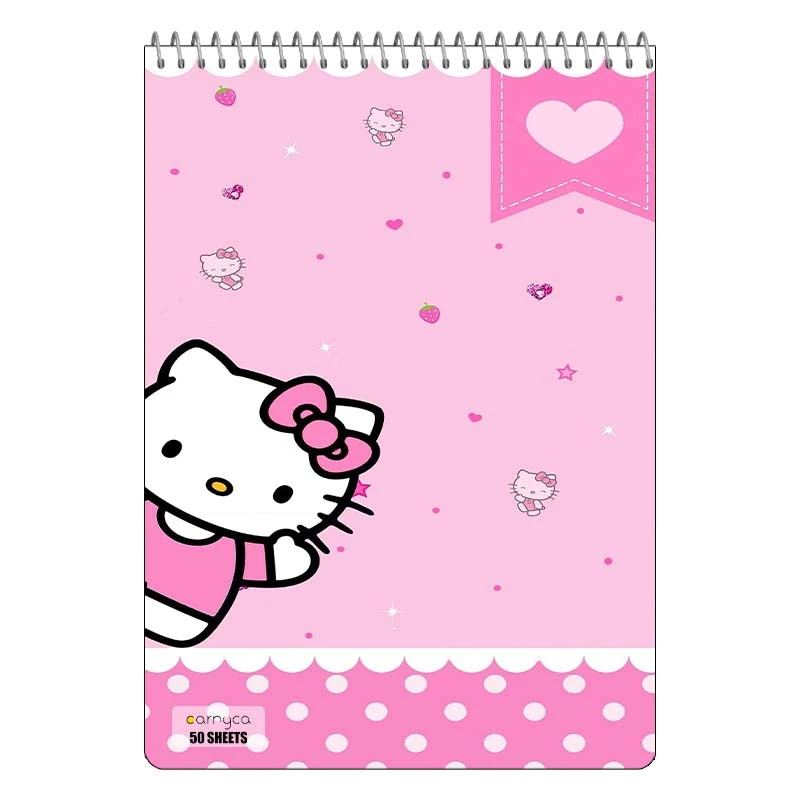 دفتر نقاشی 50 برگ سیمی کارنیکا طرح هلو کیتی hello kitty کد 31502