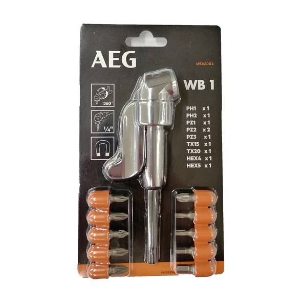 پیچ گوشتی و رابط سرکج سری پیچ گوشتی آاگ مدل WB1 بسته 11 عددی