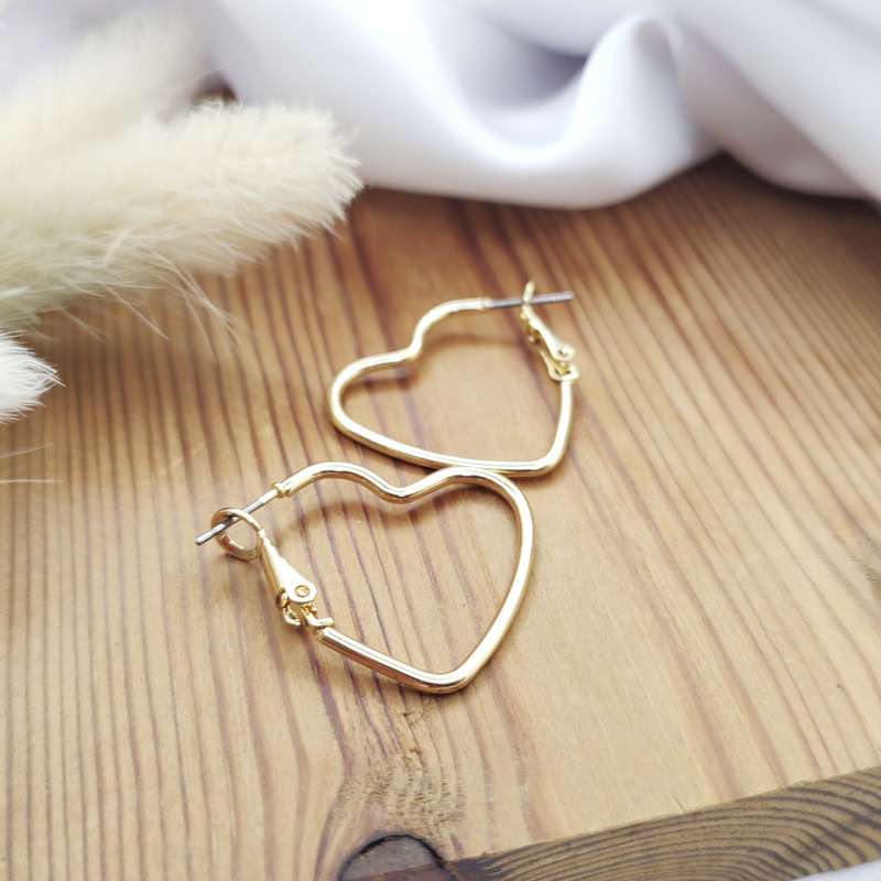 گوشواره زنانه آی ام مدل قلب کد 03