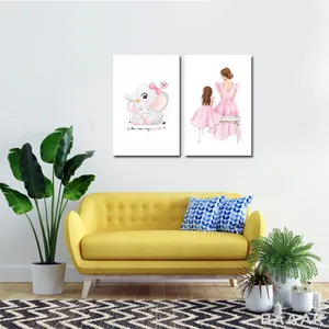 تابلو شاسی کودک مدل مادر و دختر مجموعه 2 عددی