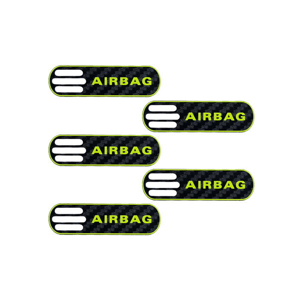 برچسب خودرو طرح ایربگ کد 10806D مناسب برای پژو 206 بسته 5 عددی
