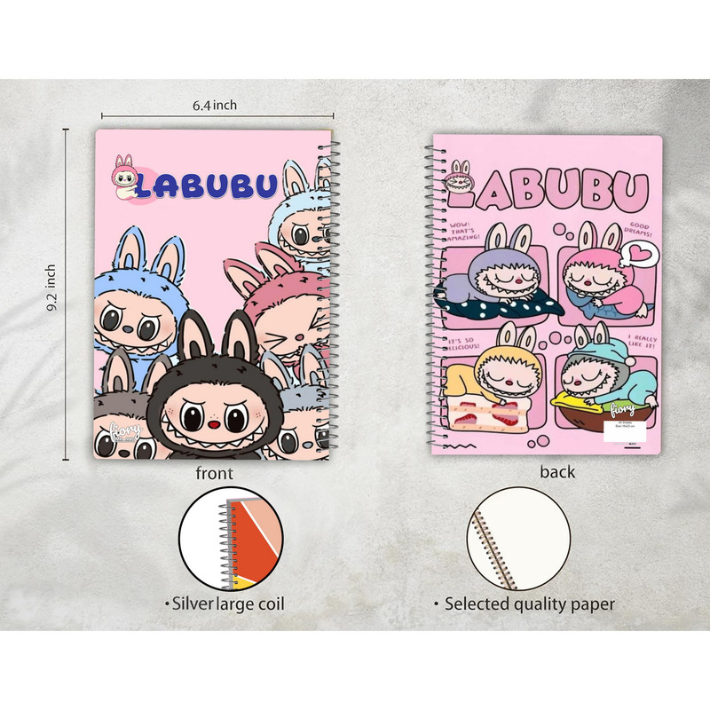 دفتر نقاشی مستر راد مدل لابوبو labubu طرح فانتزی کد fiory 2842