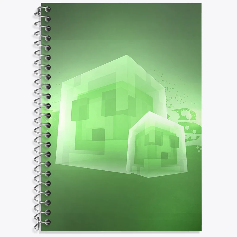 دفتر زبان 50 برگ خندالو مدل سه خط طرح بازی ماینکرافت (Minecraft) کد 36963