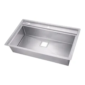 سینک ظرفشویی استیل روکار یک لگنه متا فرنیچر ژیگس  مدل M90RS