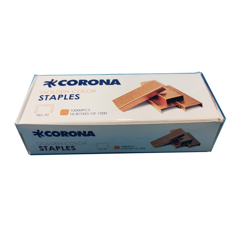 سوزن منگنه کرونا کد 301010 سایز 10 بسته 10000 عددی