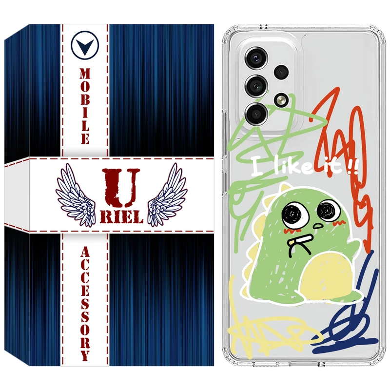 کاور یوریل مدل Clear کد 21 طرح دایناسور نقاش مناسب برای گوشی موبایل سامسونگ Galaxy A32 5G / M32 5G