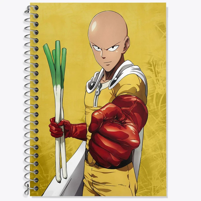 دفتر لغت 50 برگ خندالو مدل سایتاما انیمه مرد تک مشتی One Punch Man کد 11379