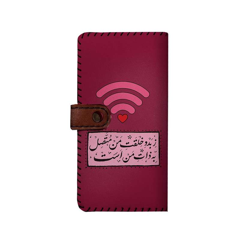 کیف پول چرمی ترمه طراحان ایده مدل بنددار کد hna012