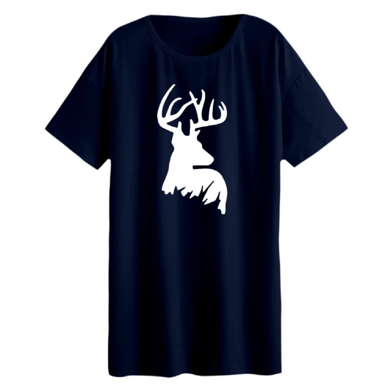 تی شرت لانگ زنانه مدل گوزن کد 1