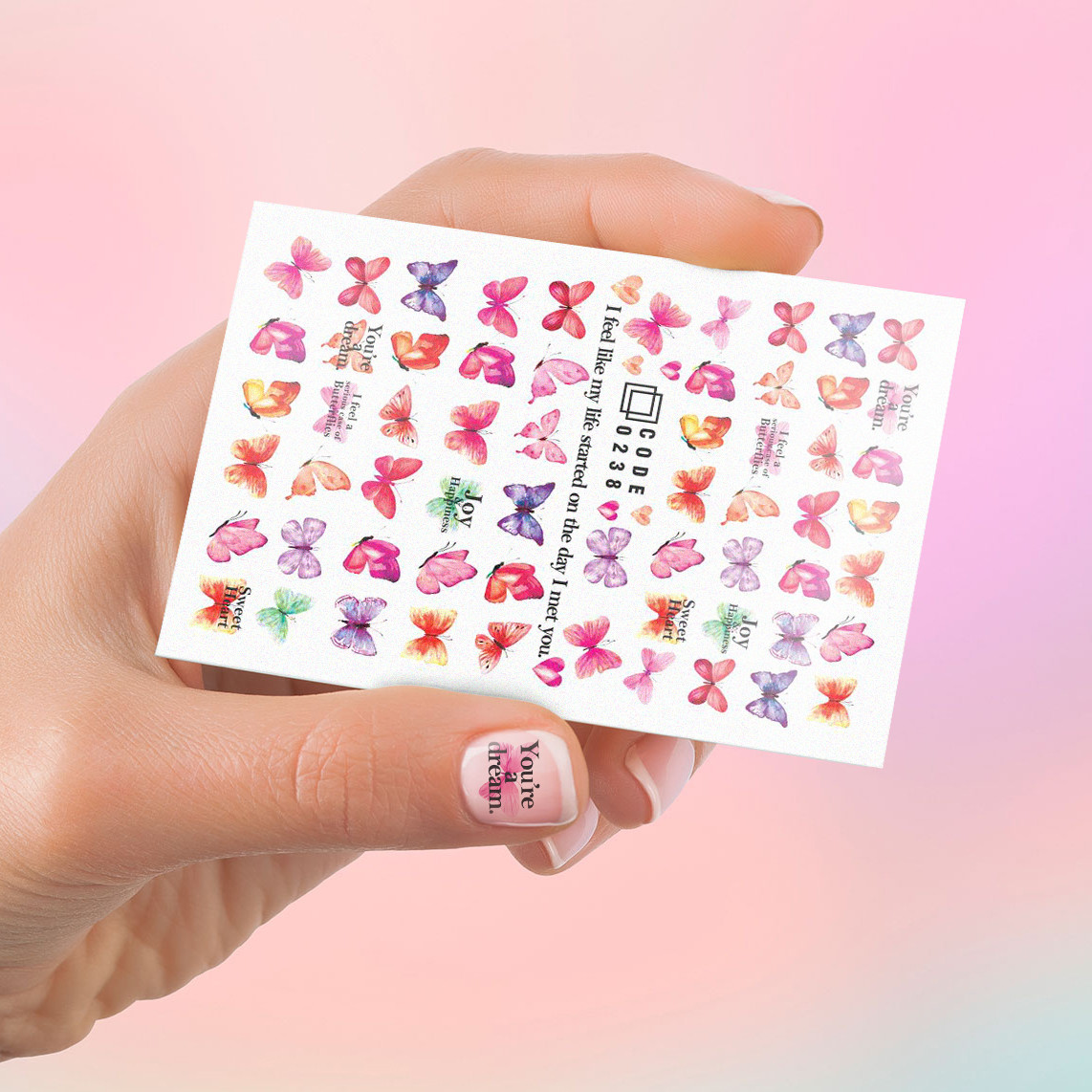 برچسب لنز ناخن مدل magenta مجموعه 6 عددی