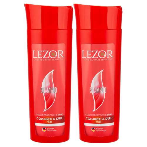 شامپو موهای رنگ شده لزور مدل RE03 حجم 400 میلی لیتر مجموعه 2 عددی