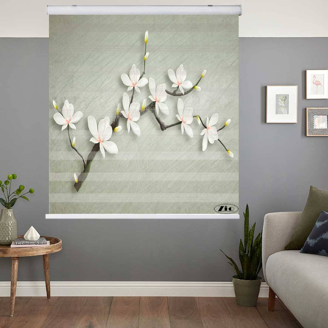 پرده زبرا زیو کد 3D1291 سایز 150x150 سانتی متر