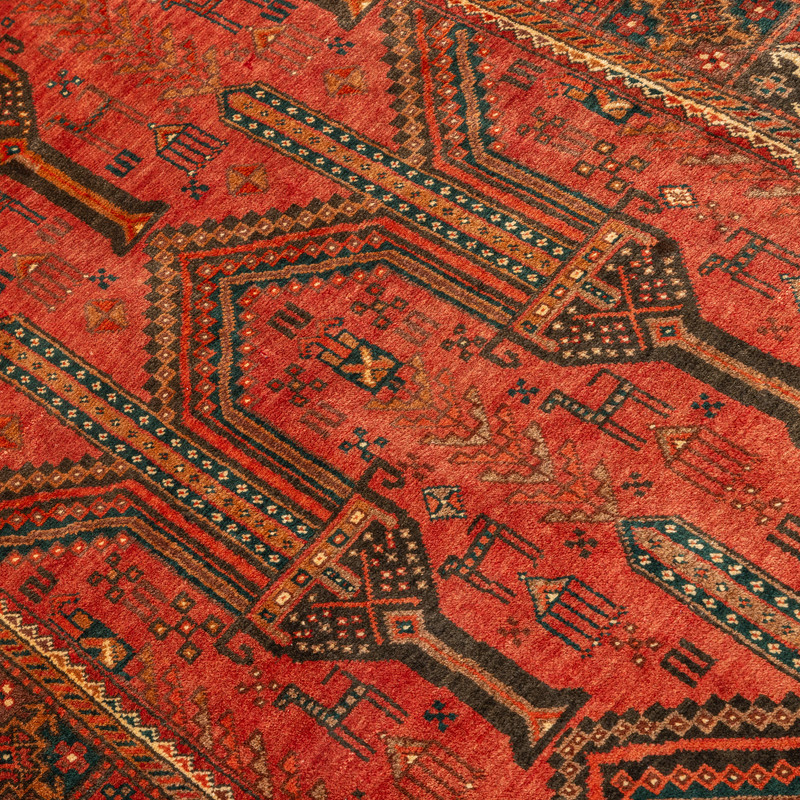 فرش دستبافت دو و نیم متری مدل نقشه بلوچ  کد 33.1848