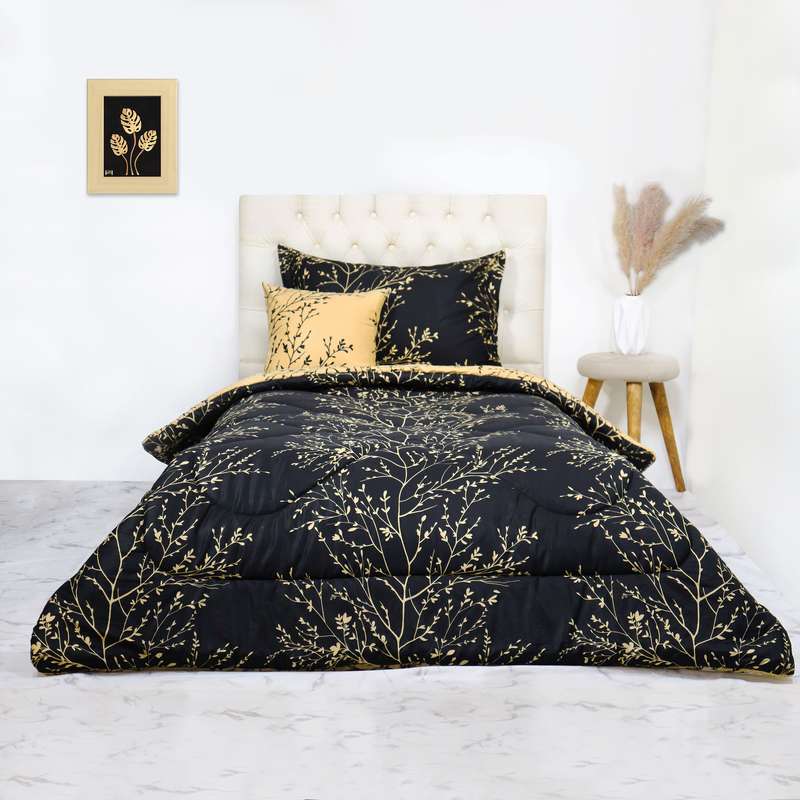 سرویس خواب مانیکاهوم طرح Ada Gold مدل 001 یک نفره چهار تکه