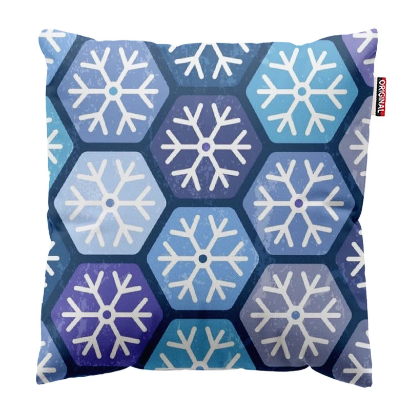 کوسن پاد آفرین طرح زمستون و برف کد 2035 سایز 30*30 سانتی متر