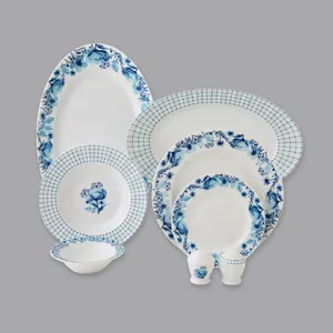 سرویس غذاخوری 29 پارچه 6 نفر چینی زرین ایران مدل نئوکلاسیک آراگل درجه یک