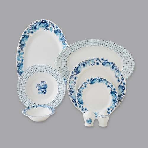 سرویس غذاخوری 29 پارچه 6 نفر چینی زرین ایران مدل نئوکلاسیک آراگل درجه یک