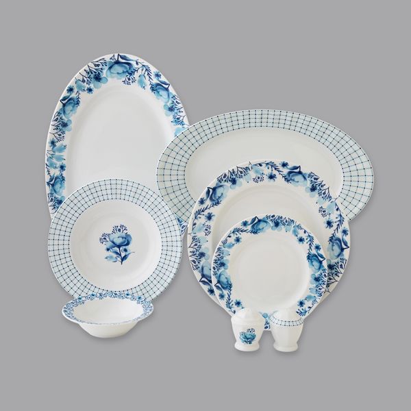 سرویس غذاخوری 29 پارچه 6 نفر چینی زرین ایران مدل نئوکلاسیک آراگل درجه یک