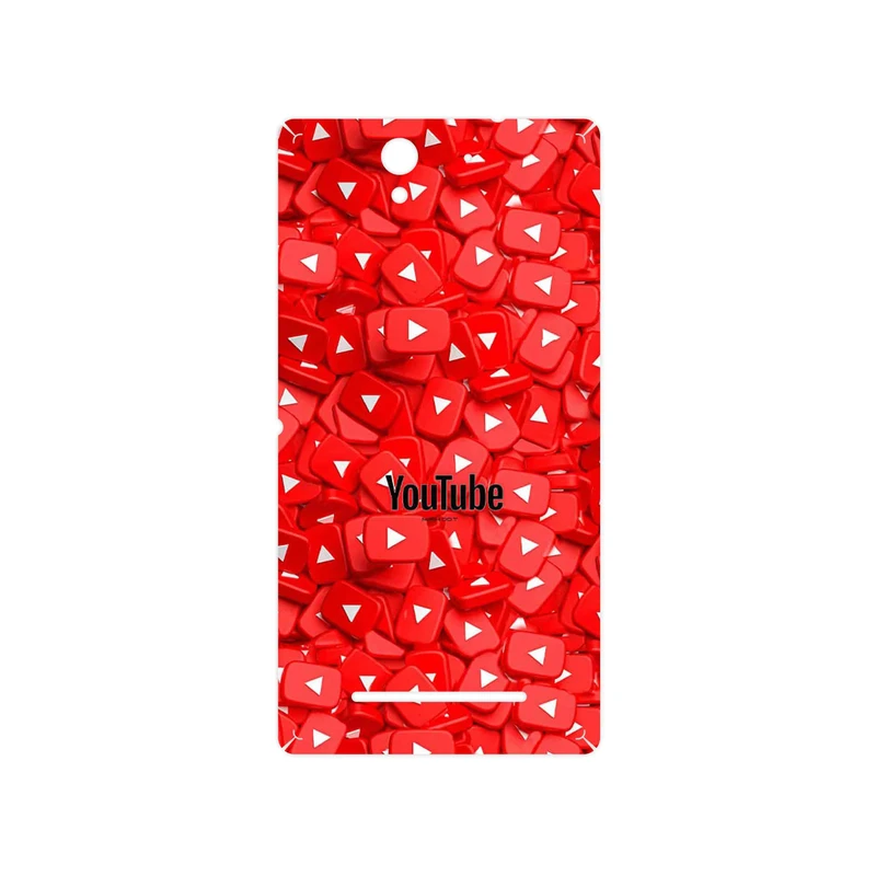 برچسب پوششی ماهوت مدل Youtube مناسب برای گوشی موبایل سونی Xperia C3 Dual