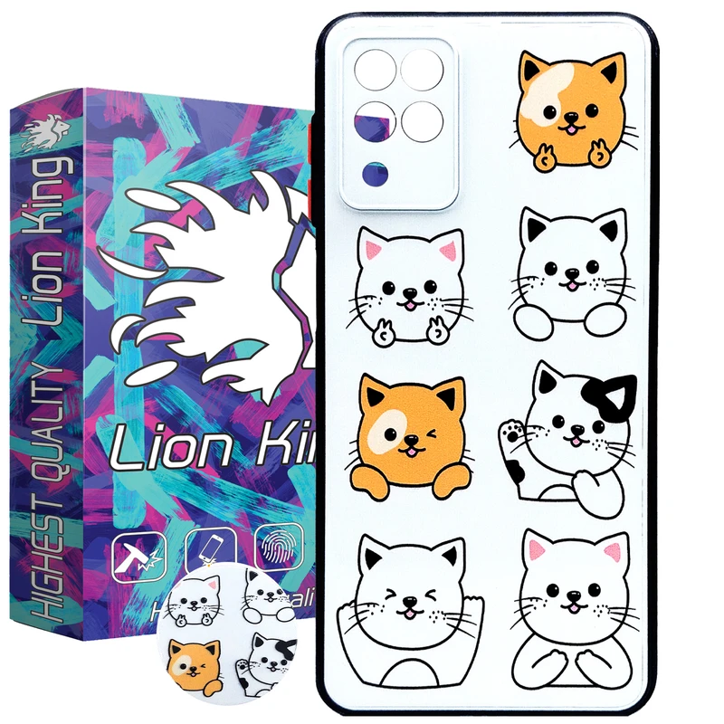 کاور لاین کینگ مدل PISHIHA uv مناسب برای گوشی موبایل سامسونگ Galaxy A12 به همراه پاپ سوکت