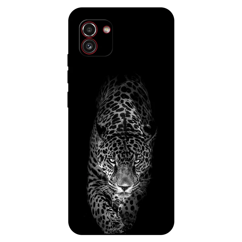  کاور مگافون طرح پلنگ مدل 1879 مناسب برای گوشی موبایل سامسونگ Galaxy A03   
