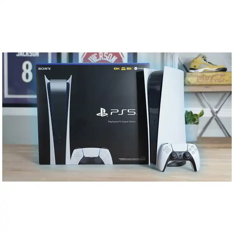 کنسول بازی سونی مدل Playstation 5 Digital Edition ظرفیت 825 گیگابایت به همراه کارت طلایی نصب بازی