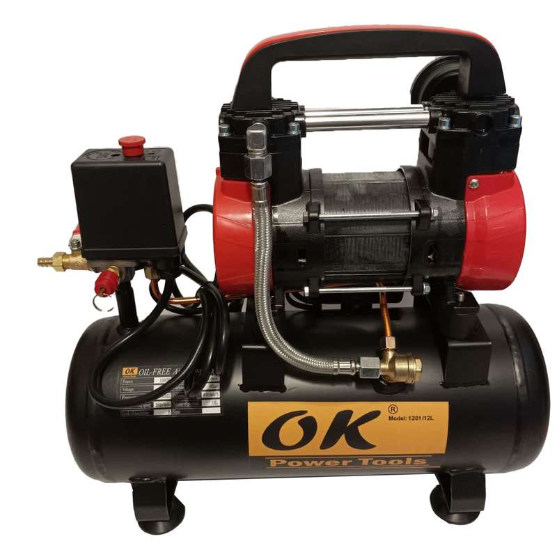 کمپرسور باد اوکی مدل 12litre-silent کمپرسور باد اوکی مدل 12litre-silent