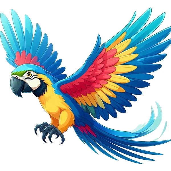 استیکر پارچه و لباس پاد آفرین طرح طوطی کد 3056