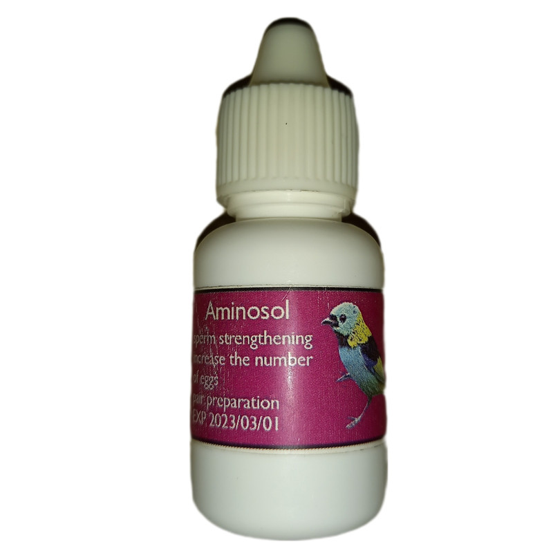 محلول افزایش تخم پرندگان زینتی آمینوسل کد A001 حجم 10میلی لیتر