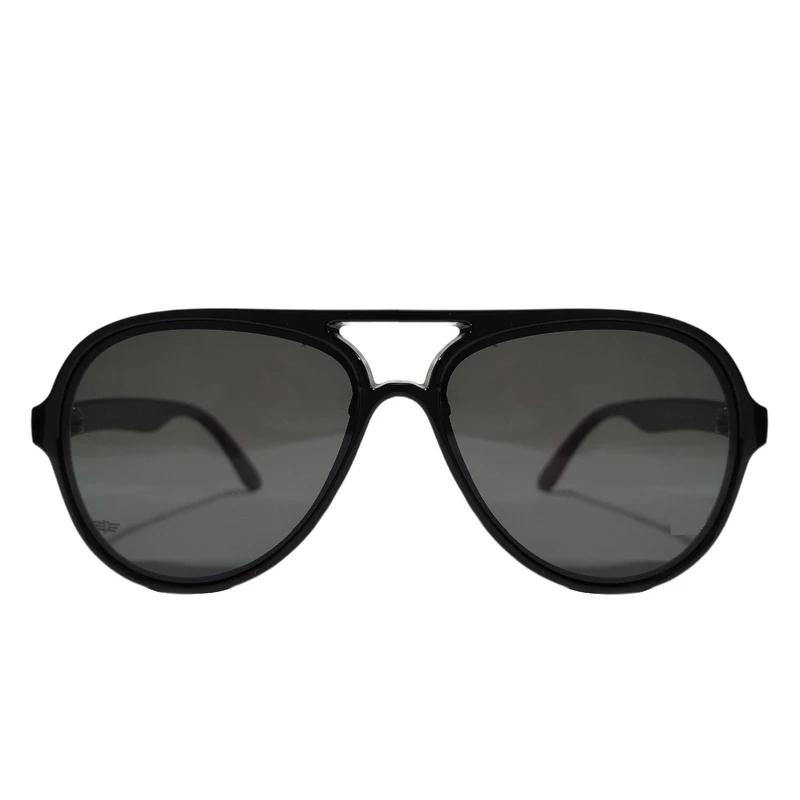 عینک آفتابی مردانه مدل خلبانی پلاریزه دسته چوبی کد 0359 UV400