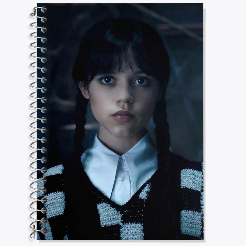 دفتر زبان 50 برگ خندالو مدل سه خط طرح ونزدی Wednesday کد 22045