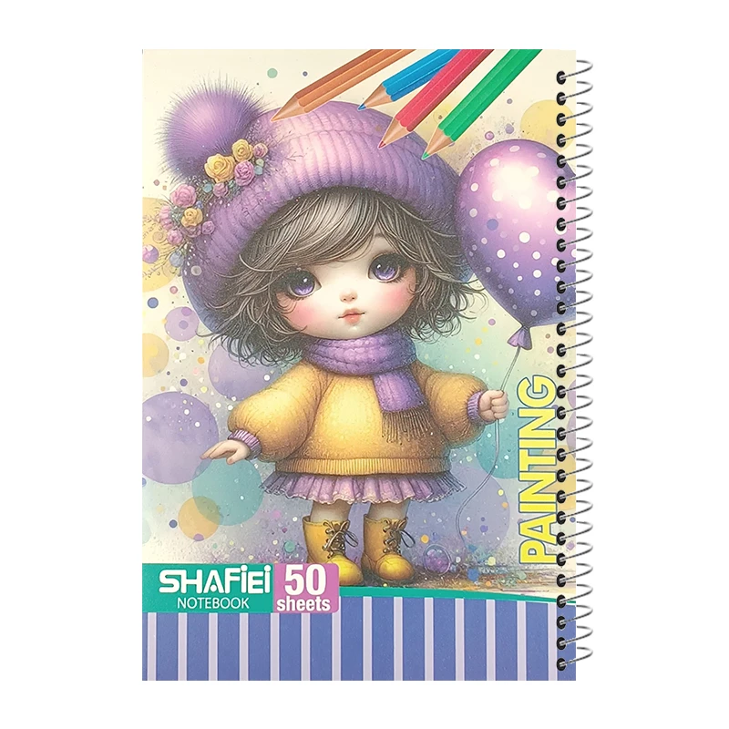 دفتر نقاشی 50 برگ شفیعی مدل خانوم کوچولو کد MGH