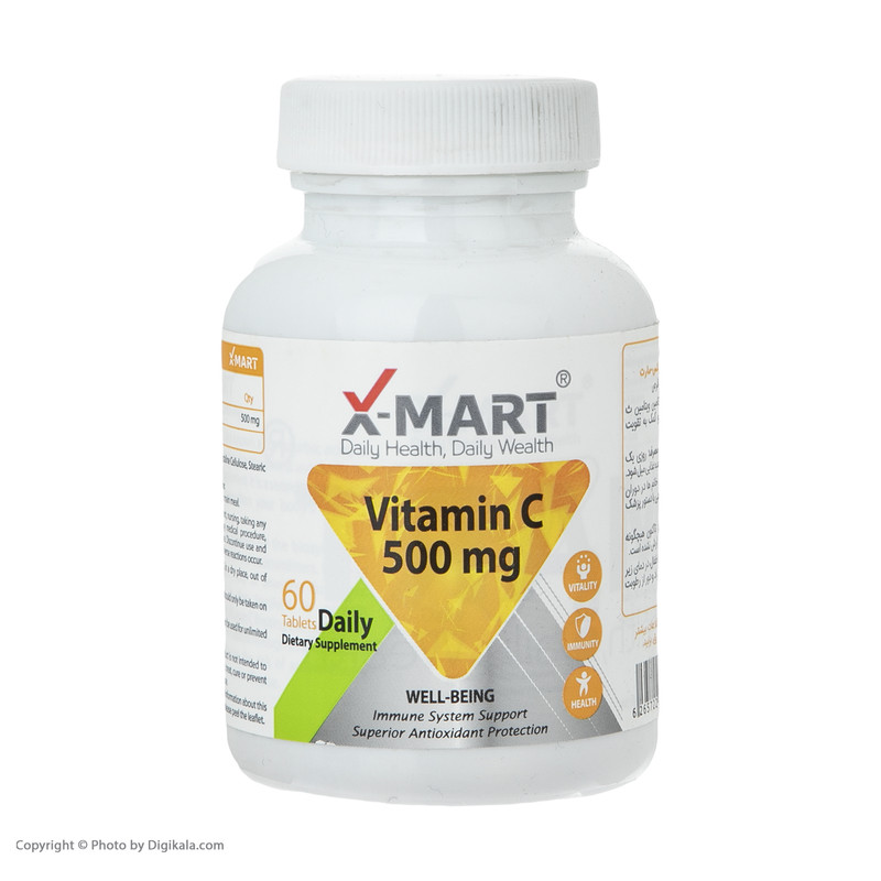 قرص ویتامین ث 500 میلی گرمی ایکس مارت بسته 60 عددی