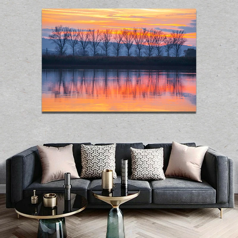 تابلو شاسی مدل غروب دریاچه کد RA2hD0035