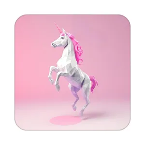 زیر لیوانی کاکتی طرح اسب تک شاخ و یونیکورن مدل mp28927