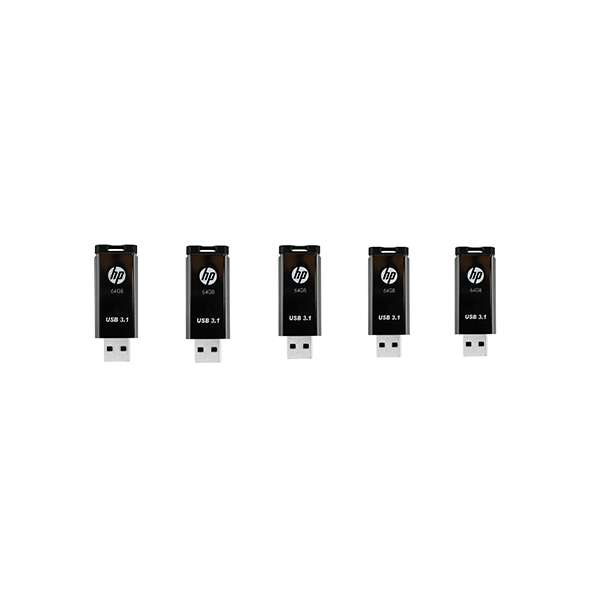 فلش مموری USB 3.1 اچ پی مدل X770W ظرفیت 64 گیگابایت بسته 5 عددی