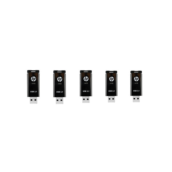 فلش مموری USB 3.1 اچ پی مدل X770W ظرفیت 64 گیگابایت بسته 5 عددی