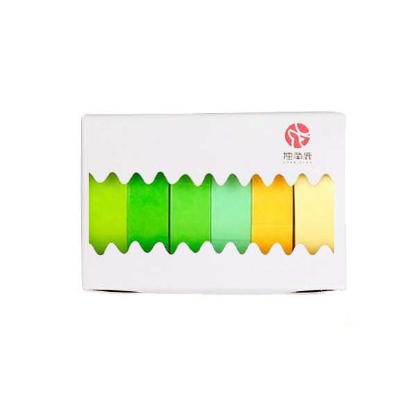چسب نواری مدل واشی Pastel Rainbow طرح رنگارنگ عرض 0.9 سانتی متر بسته 6 عددی