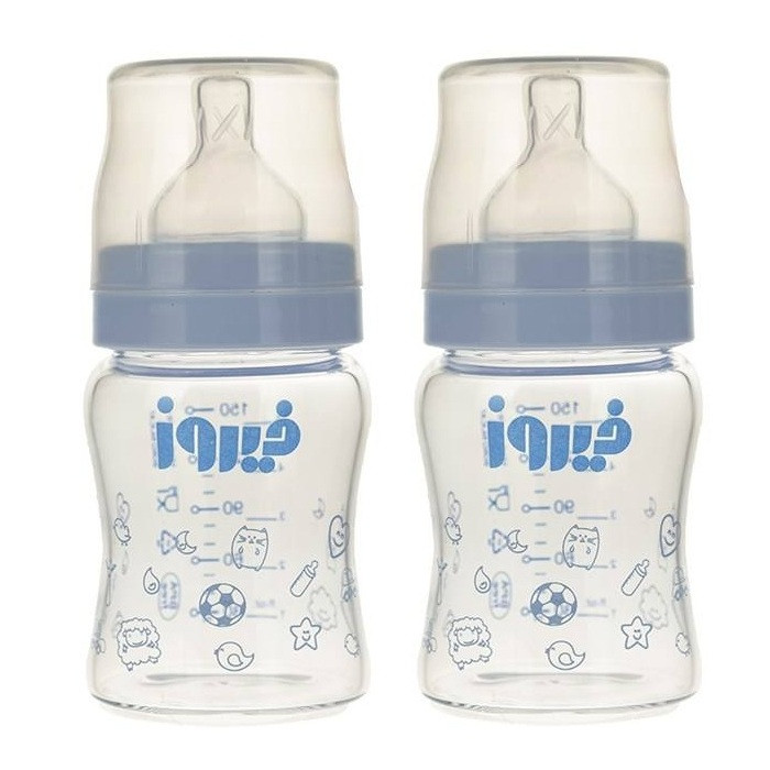 شیشه شیر فیروز مدل Pyrex ظرفیت 150 میلی لیتر مجموعه دو عددی